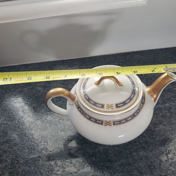 TEAPOT VINTAGE SYRACUSE BLUE MISTIC PATTERN - Picture 6 of 6